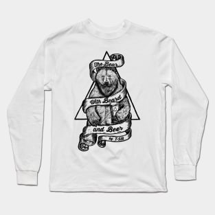 The Bear with Beard and Beer Long Sleeve T-Shirt